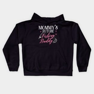 Fishing Mom and Baby Matching T-shirts Gift Kids Hoodie